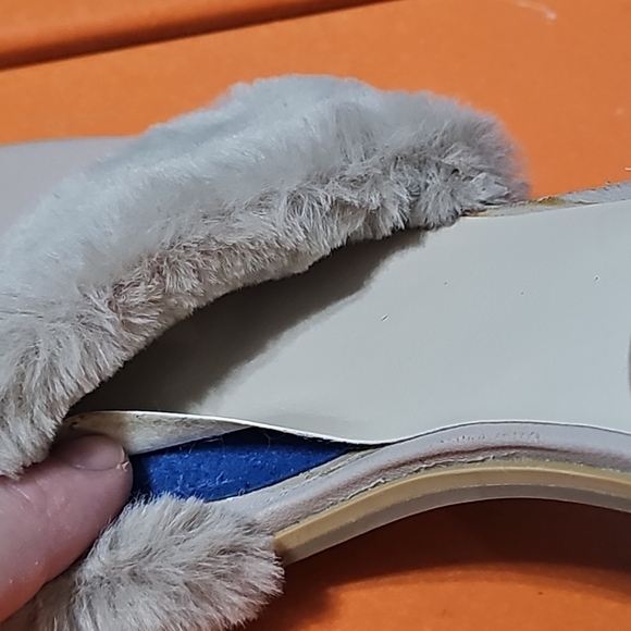 Seychelles Women Leather Faux Fur Block Heel Ankle Strap Sandal Size 10 Flawed - Picture 12 of 12